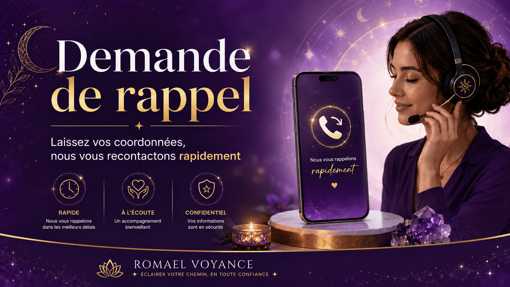 Service client Romael Voyance pour les demandes de rappel