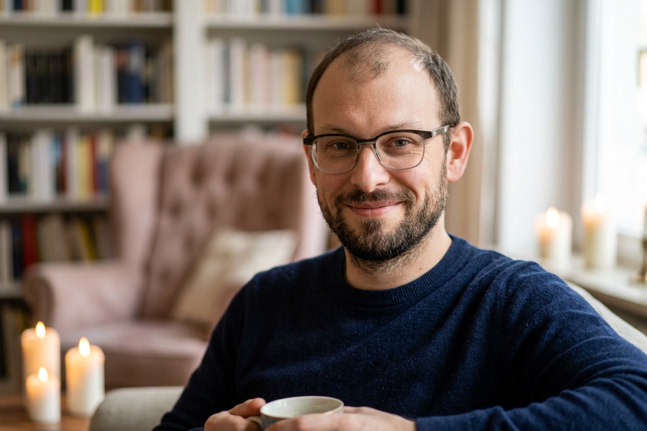 Portrait de Romael, médium de naissance et fondateur de la plateforme